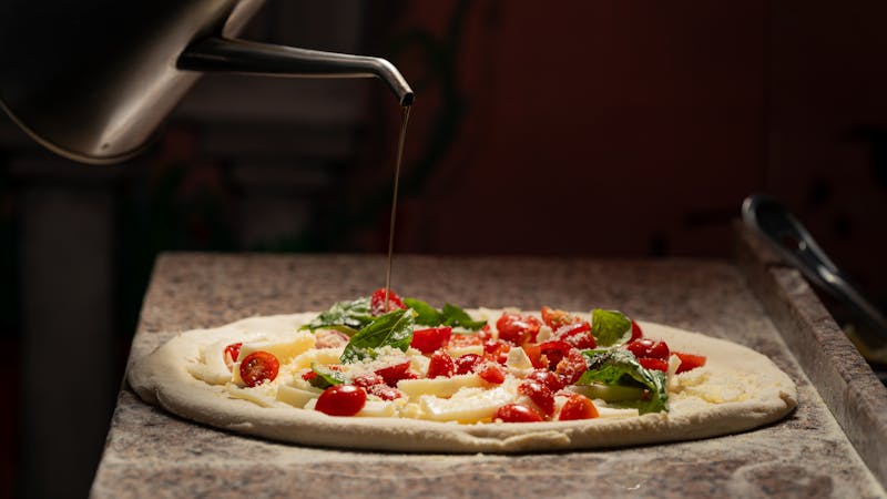 Classic Cheese Margherita pizza with fresh basil and mozzarella