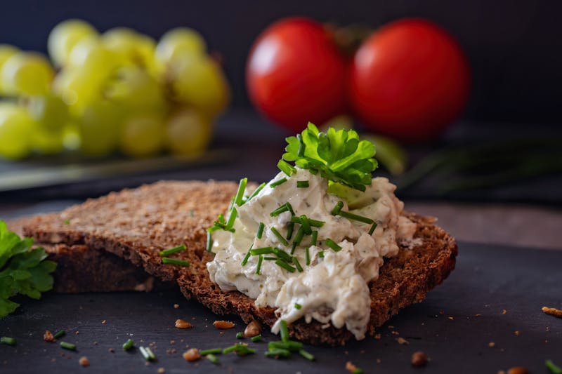 Garlic bread bites with cheese and herbs
